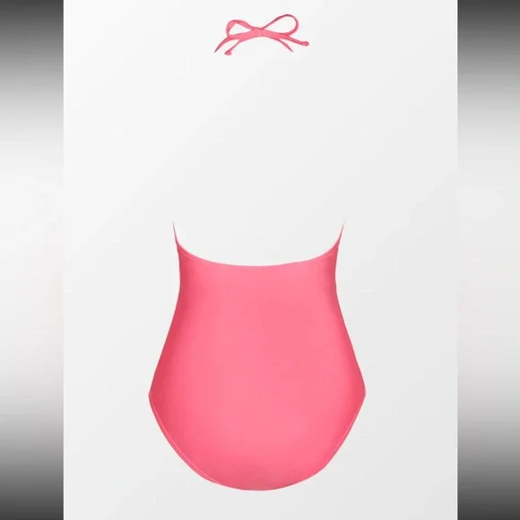 NWT CUPSHE Vapor Wave Halter One Piece Swimsuit - Picture 3 of 7